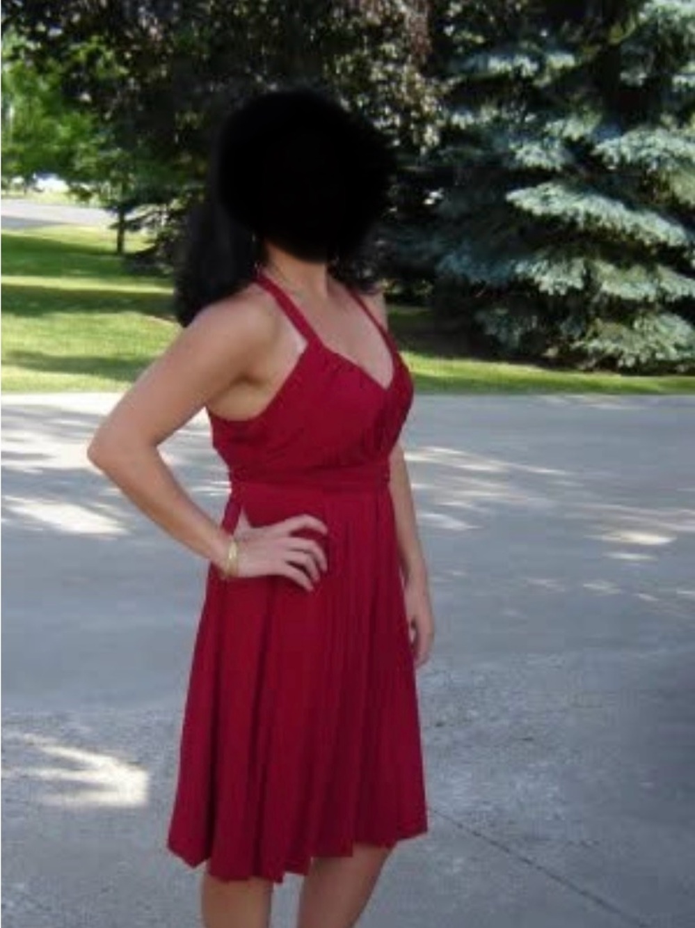 BCBGMaxAzria Deep Red Halter Dress ❤️